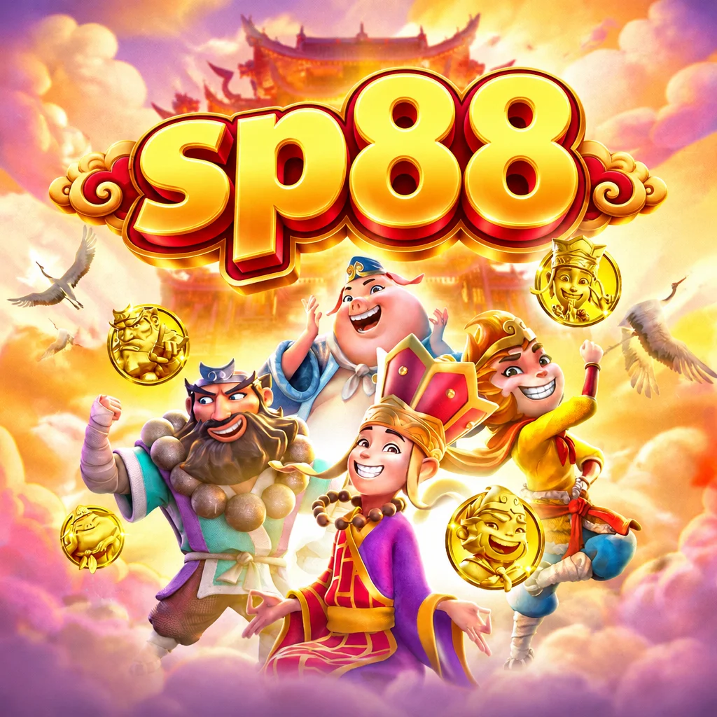 sp88 menampilkan karakter Biksu Tong, Sun Wukong, Bajie, dan Wujing dalam game Journey to the Wealth
